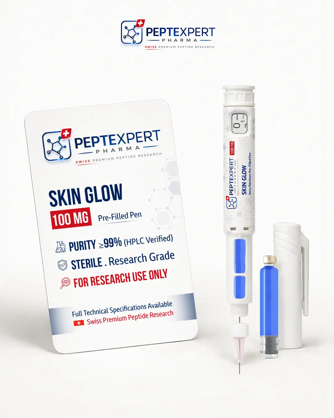 SKIN GLOW GHK-Cu 100MG | Advanced Aesthetic Regeneration & Swiss Precision