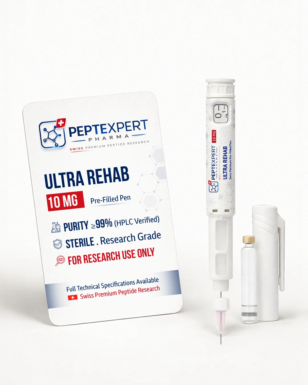 ULTRA REHAB BPC-157 + TB-500 10MG | Supreme Tissue Regeneration & Swiss Precision