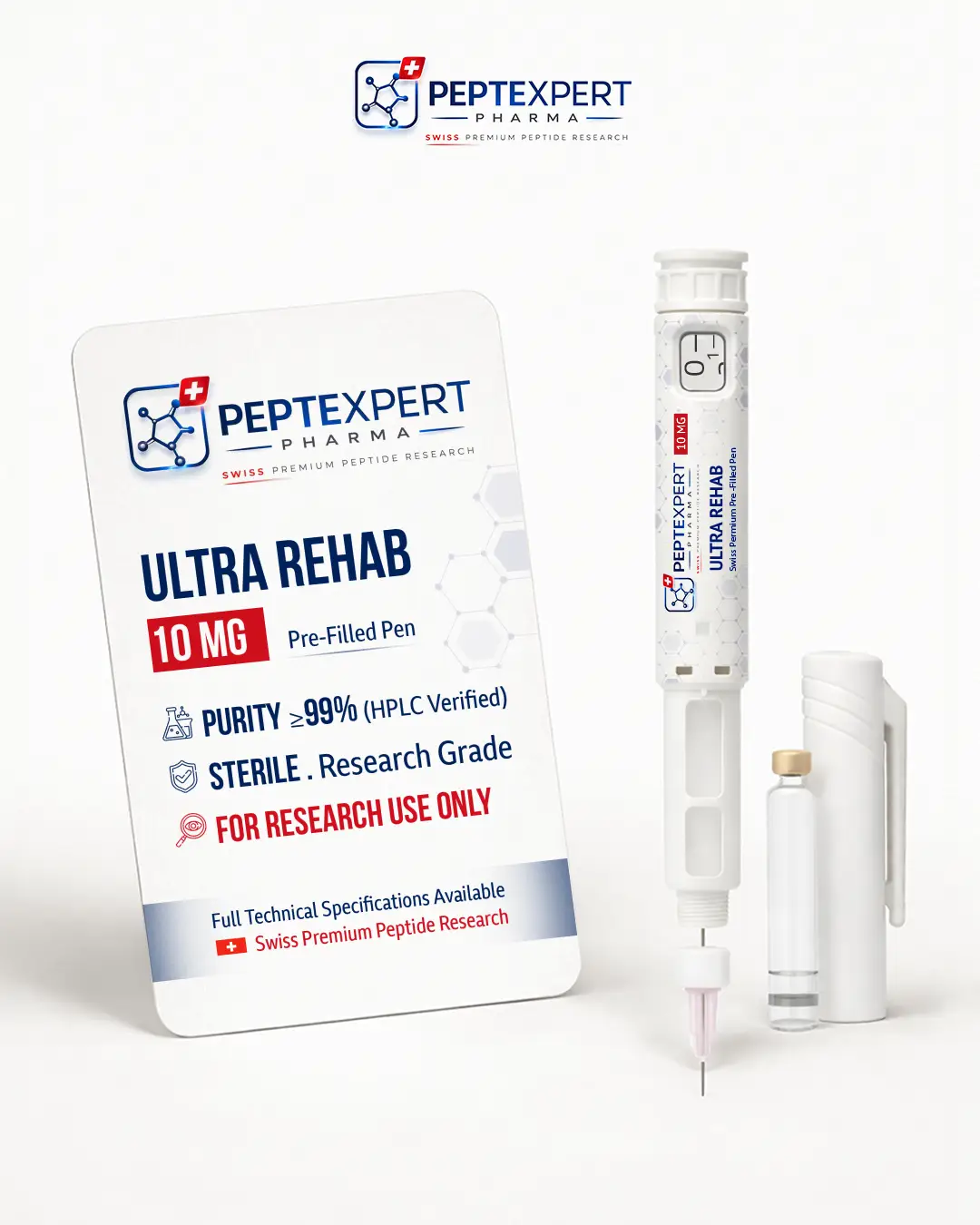 ULTRA REHAB BPC-157 + TB-500 10MG | Supreme Tissue Regeneration & Swiss Precision