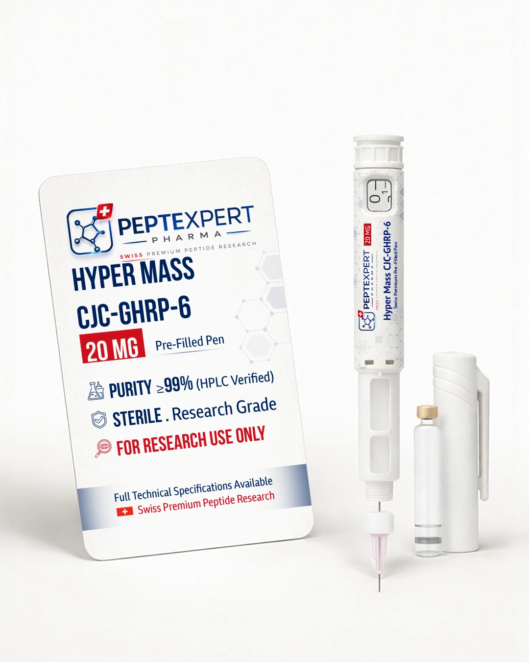 Hyper Mass CJC-GHRP-6 20MG | Precision-Engineered Growth Synergy