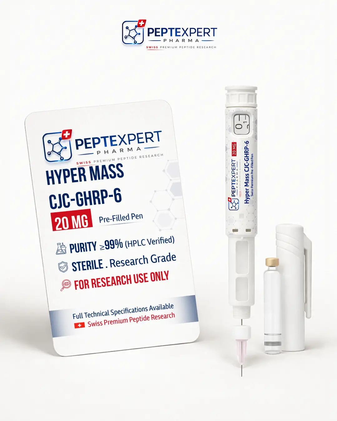 Hyper Mass CJC-GHRP-6 20MG | Precision-Engineered Growth Synergy